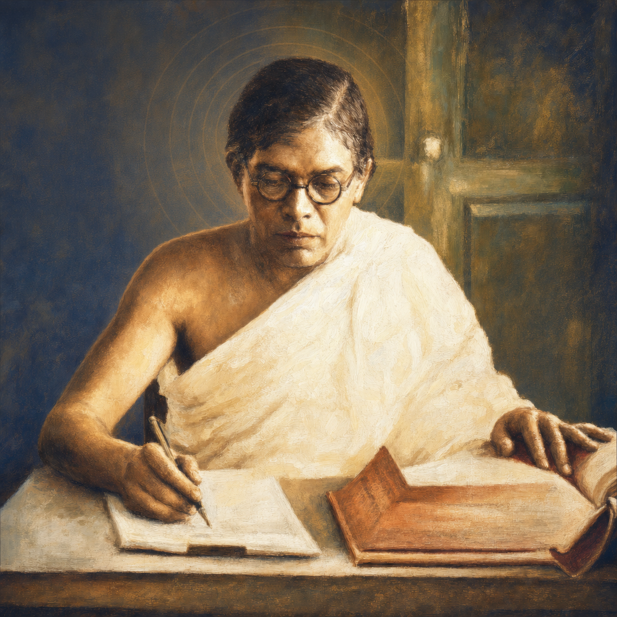 Painterly portrait of Sri T. V. Kapali Sastry