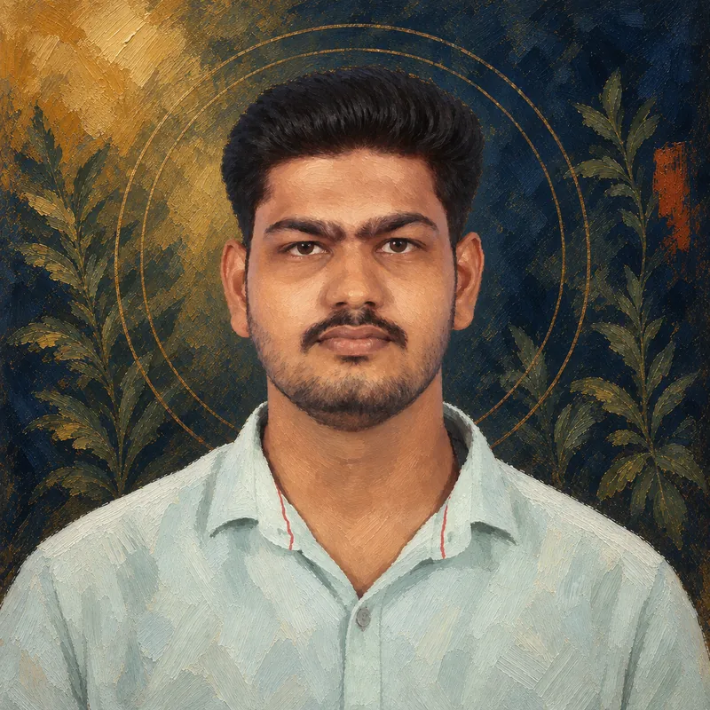 Editorial painted portrait of Sri Amaresh R.Y.