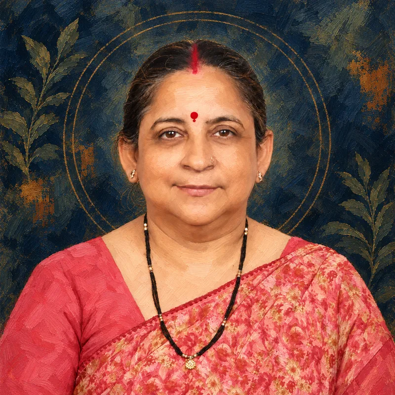 Editorial painted portrait of Dr. Alka Thanvi