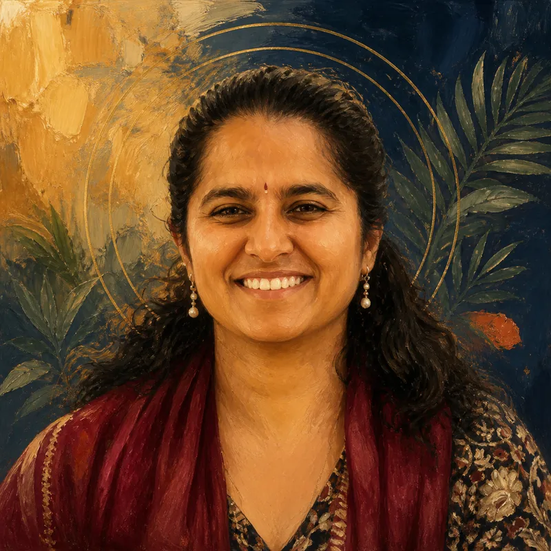 Painterly portrait of Dr. Anuradha Choudry