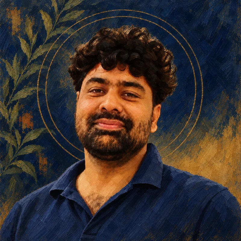 Editorial painted portrait of Dr. Subash Chandra Sharma