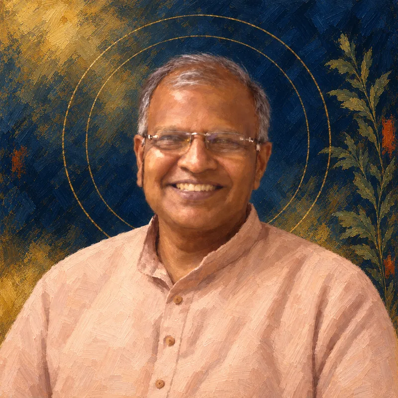 Editorial painted portrait of Sri M. A. Prakash Kumar